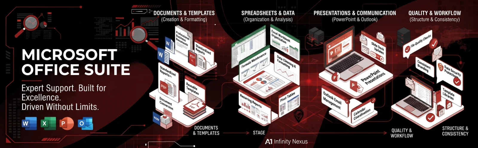 Microsoft office suite business productivity support a1 infinity nexus